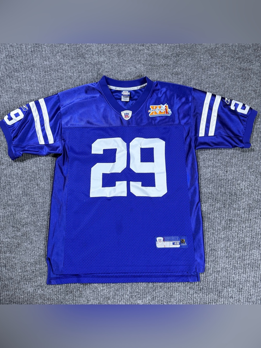Indianapolis Colts NFL Addai #29 Reebok Super Bowl XLI Jersey Men's Size 48 XL